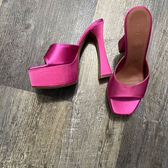 Amina muaddi pink heel #1 - Picture 4 of 6